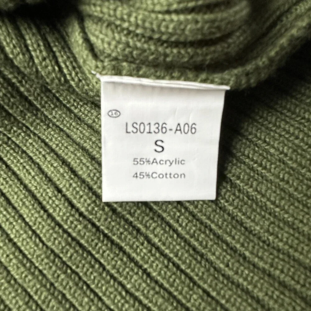 Lillusory Sweater Womens Small Button Up Ribbed Collared Cardigan Pullover Top